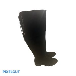 Black knee high boots